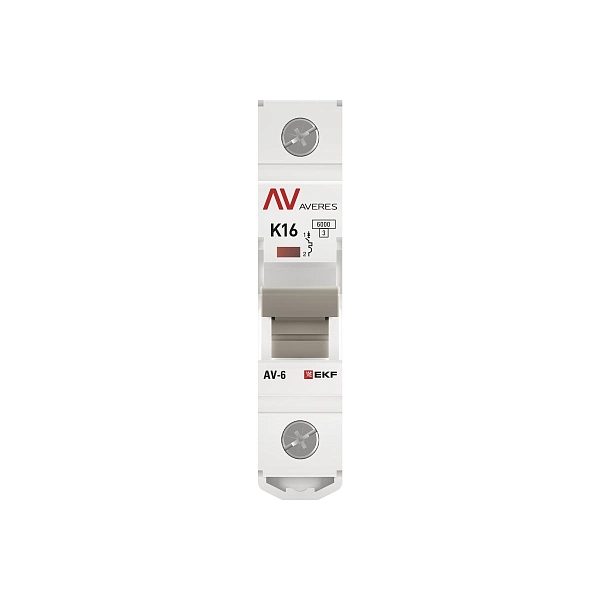 Выключатель автоматический AV-6 1P 16A (K) 6kA EKF AVERES