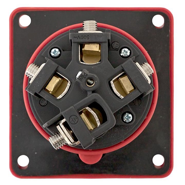 Розетка стационарная внутренняя угловая 4442 3Р+РЕ 125А 380В IP67 EKF PROxima