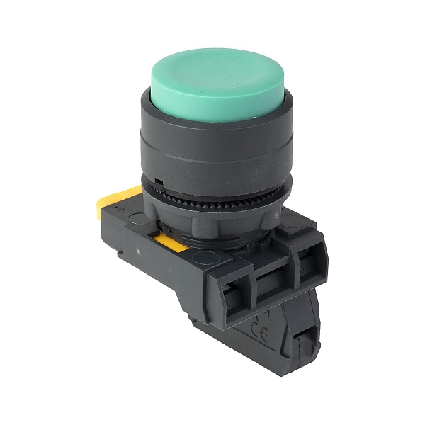 Кнопка выпирающая SB-35 с фиксацией 1NC зеленая IP65 EKF