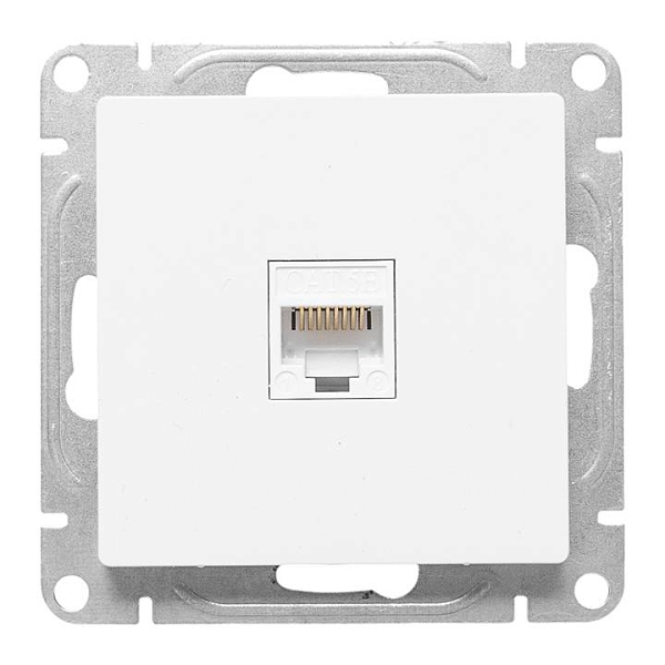 Механизм розетки RJ45 (cat6), белый Эпика EKF