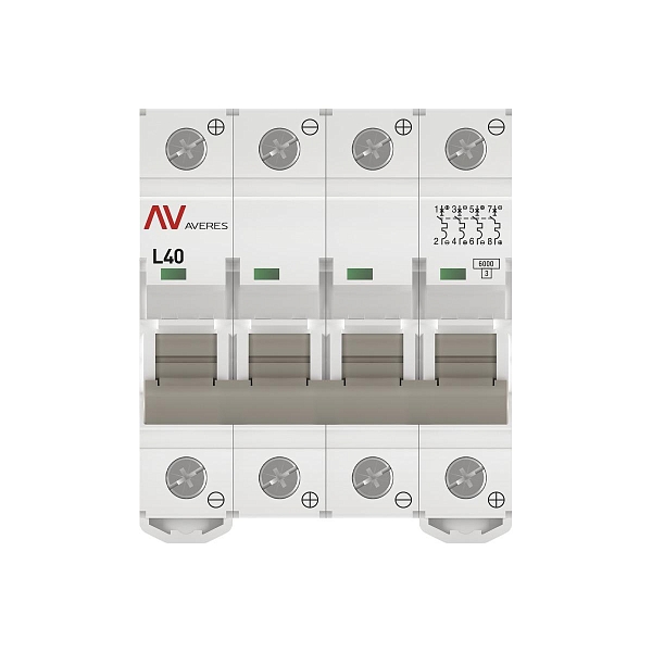 Выключатель автоматический AV-6 DC 4P 40A (L) 6kA EKF AVERES