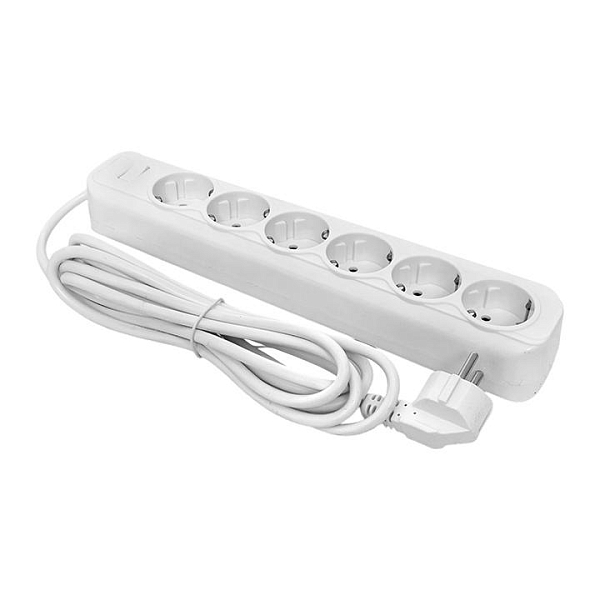 Сетевой фильтр 6*1,8м 16А/3,2кВт с выкл. c/з ПВС 3x1,0 Блокбастер XL EKF PROxima
