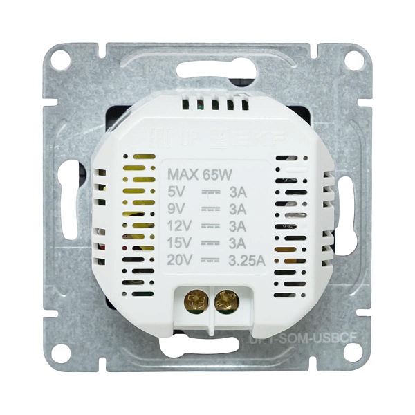 Механизм розетки USB-С, быстрая, мокко Эпика EKF