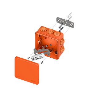 Коробка огнестойкая E45 100x100x50мм с клеммниками 6 полюсов 0,5-4мм2 IP55 HF EKF