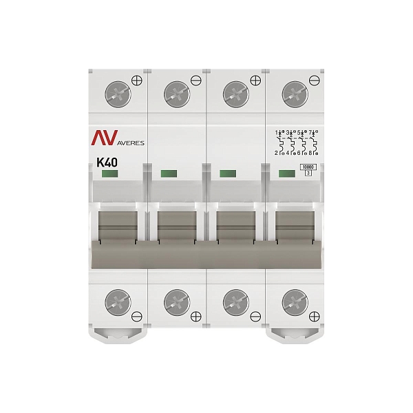 Выключатель автоматический AV-10 DC 4P 40A (K) 10kA EKF AVERES