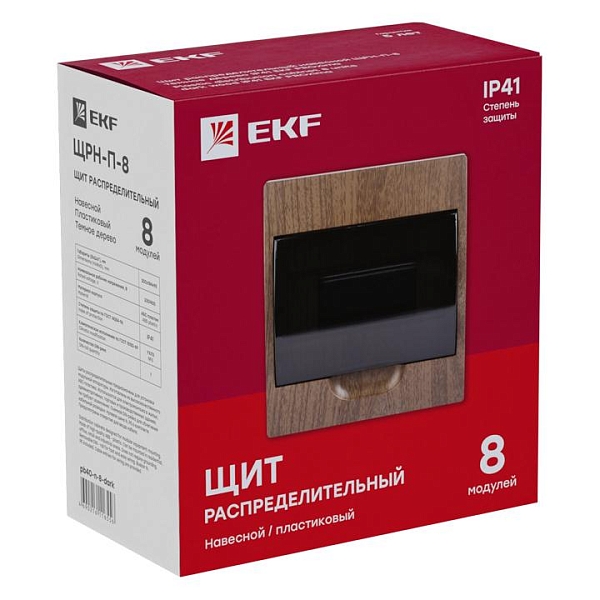 ЩРН-П- 8 темное дерево IP41 PROXIMA EKF