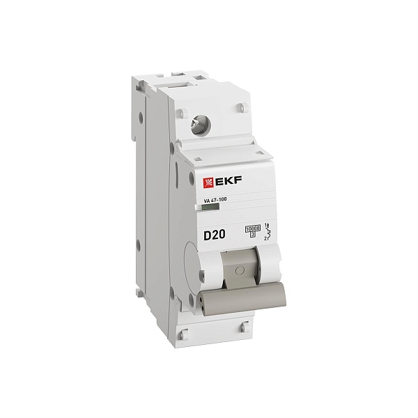 Автоматический выключатель 1P 20А (D) 10kA ВА 47-100 EKF PROxima