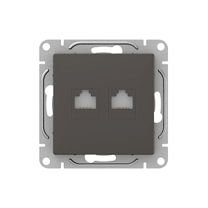 Механизм розетки RJ45 - 2шт, (cat6), мокко Эпика EKF