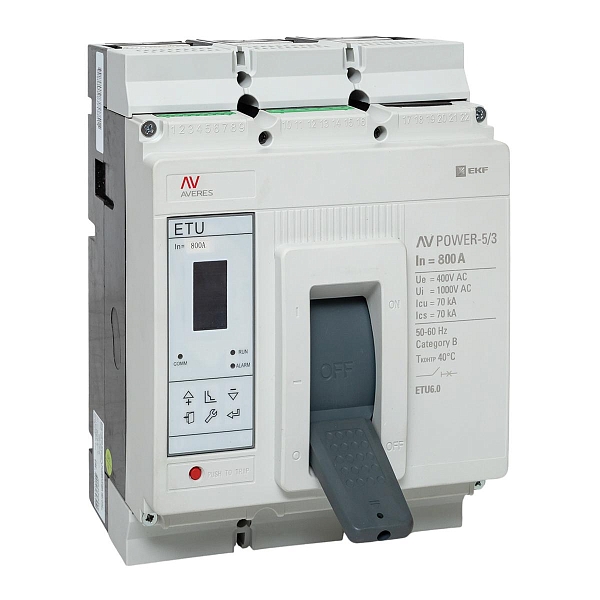 Выключатель автоматический в литом корпусе AV-POWER-5/3 800А 70кА ETU6.0 EKF