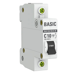 Автоматический выключатель ВА 47-29 1P 10А (C) 4,5кА BASIC