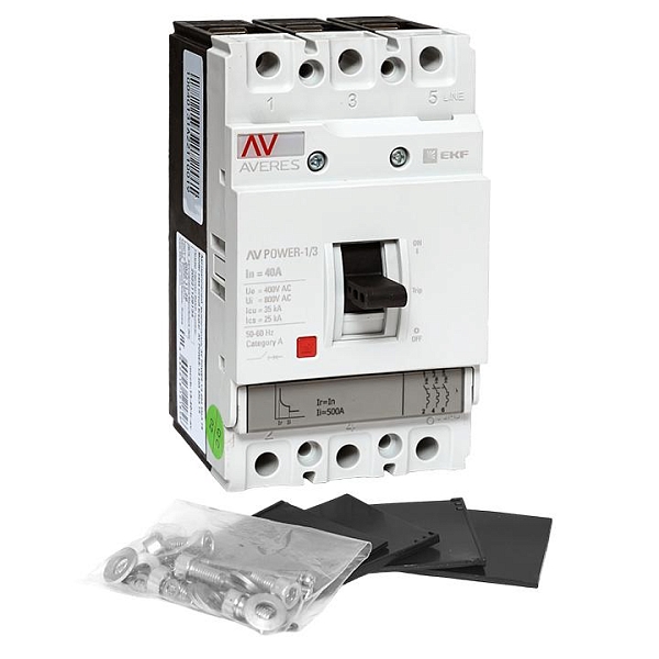 Выключатель автоматический в литом корпусе AV-POWER-1/3 40А 35кА TR EKF
