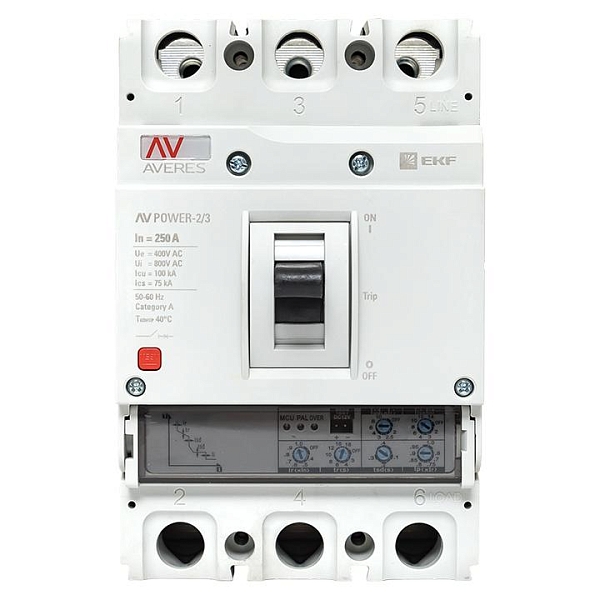Выключатель автоматический в литом корпусе AV-POWER-2/3 250А 100кА ETU2.0 EKF