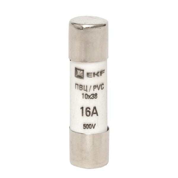 Плавкая вставка цилиндрическая ПВЦ (10x38) 16А EKF 