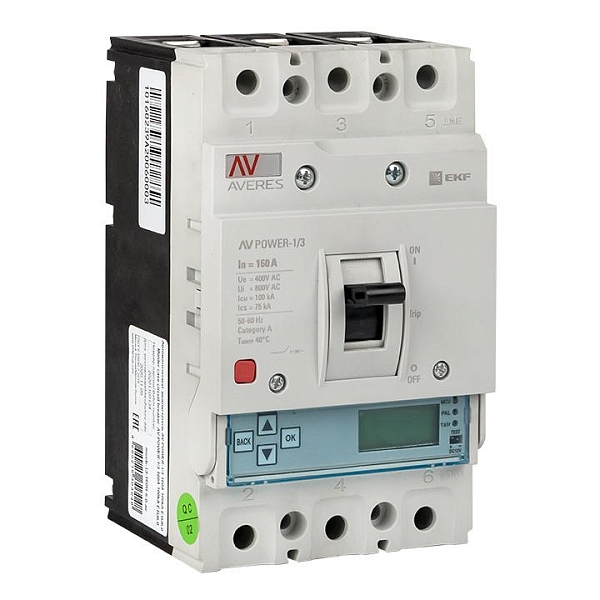 Выключатель автоматический в литом корпусе AV-POWER-1/3 160А 50кА ETU6.0 EKF