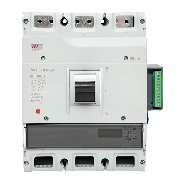 Выключатель автоматический в литом корпусе AV-POWER-4/3 1000А 100кА ETU6.2 EKF