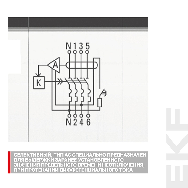 Автоматический выключатель дифференциального тока АД-4 4P (S) 32А характеристика C 100мА тип АС электронный селективный 4,5кА PROXIMA EKF