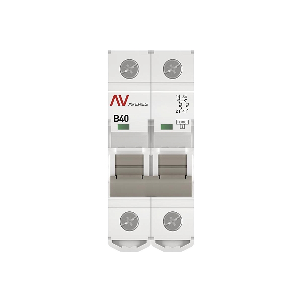 Выключатель автоматический AV-10 2P 40A (B) 10kA EKF AVERES