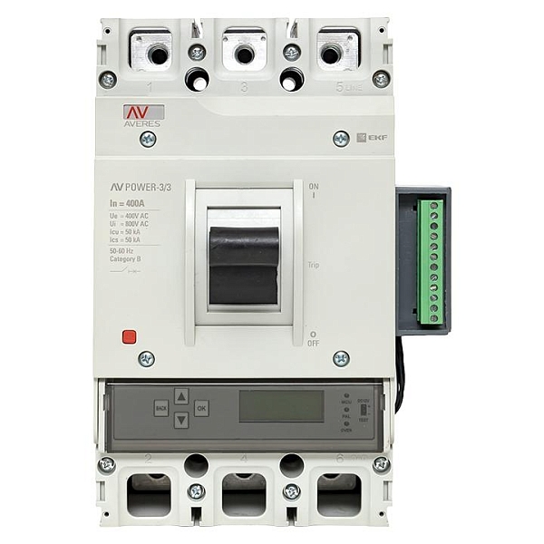 Выключатель автоматический в литом корпусе AV-POWER-3/3 400А 50кА ETU6.2 EKF