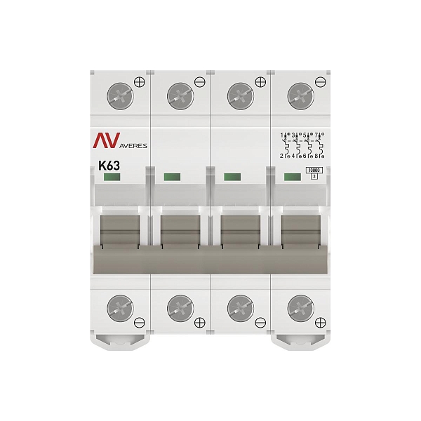 Выключатель автоматический AV-10 DC 4P 63A (K) 10kA EKF AVERES