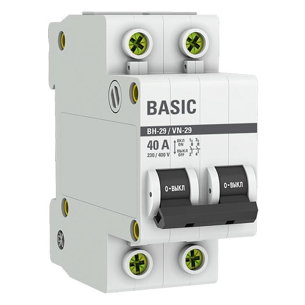 Выключатель нагрузки ВН-29 2P 40А BASIC