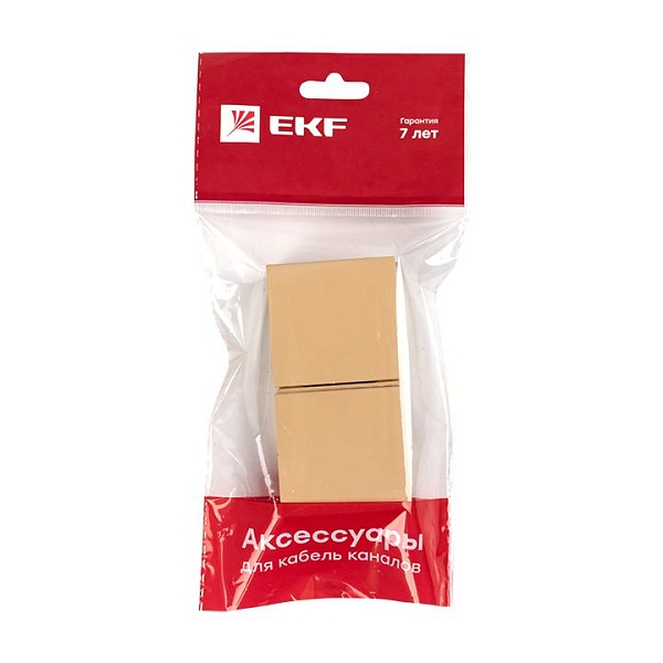 Соединитель (40x25) (4 шт) светлое дерево EKF-Plast 