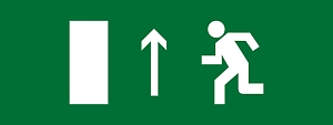 Пиктограмма "Направление прямо" 320x120мм (для EXIT, SAFEWAY-40) EKF