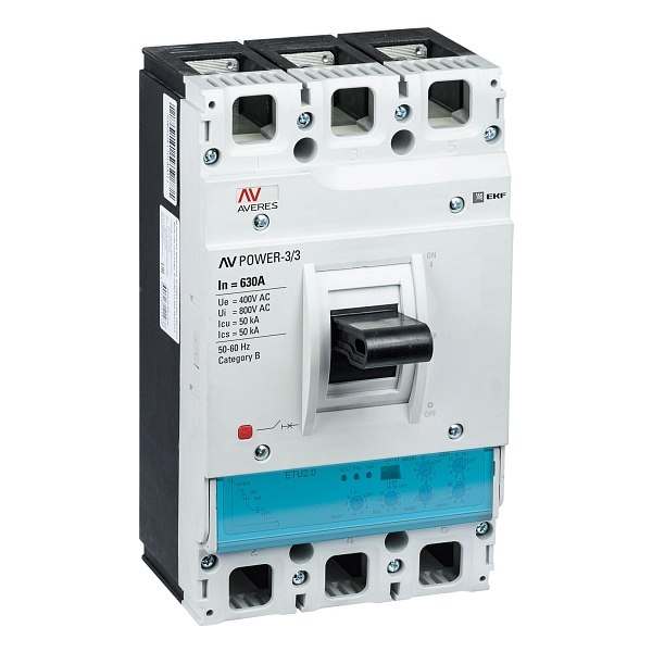 Выключатель автоматический в литом корпусе AV-POWER-3/3 630А 50кА ETU2.2 EKF