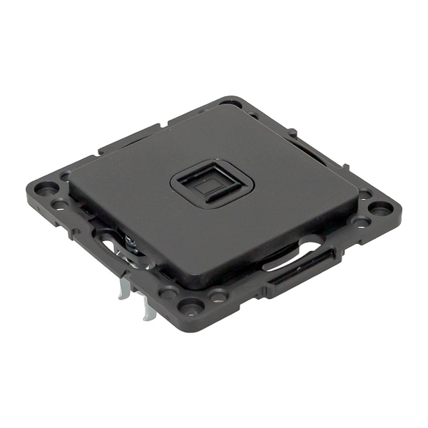 Стокгольм Механизм Розетки RJ-45 1-местной черный EKF