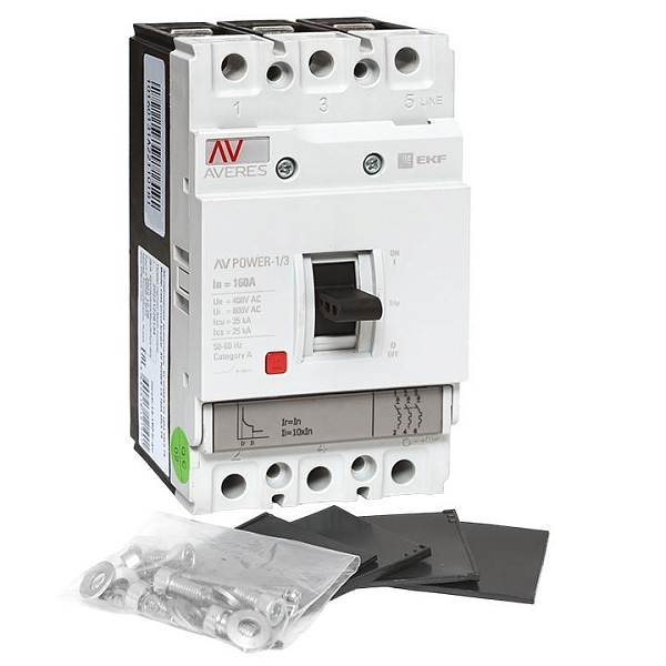 Выключатель автоматический в литом корпусе AV-POWER-1/3 160А 35кА TR EKF
