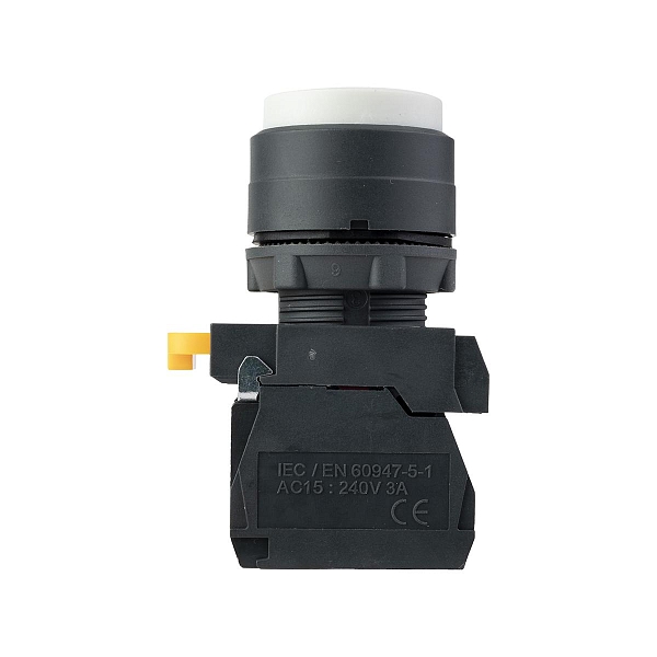 Кнопка выпирающая SB-35 с фиксацией 1NO+1NC белая IP65 EKF