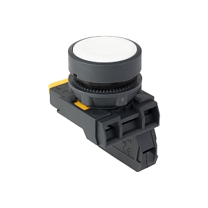 Кнопка SB-21 плоская без фиксации 1NС белая IP65 EKF