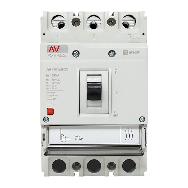 Выключатель автоматический в литом корпусе AV-POWER-2/3 225А 80кА TR EKF