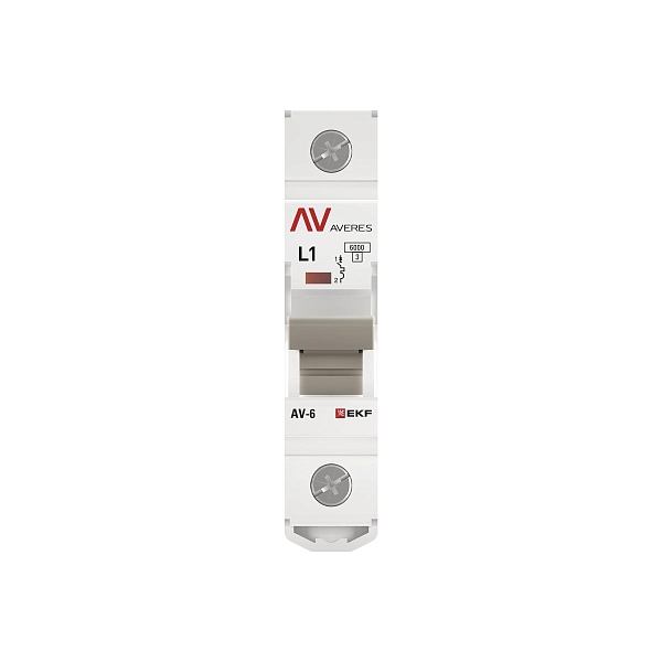 Выключатель автоматический AV-6 1P 1A (L) 6kA EKF AVERES