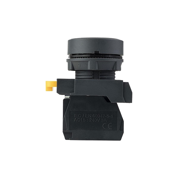Кнопка SB-21 плоская без фиксации 1NO черная IP65 EKF