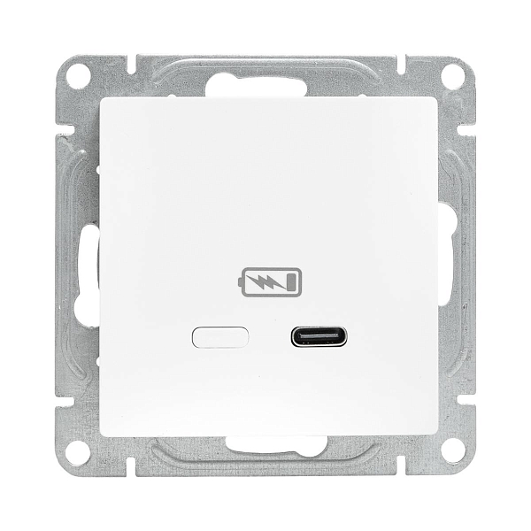 Механизм розетки USB-С, быстрая, белый Эпика EKF