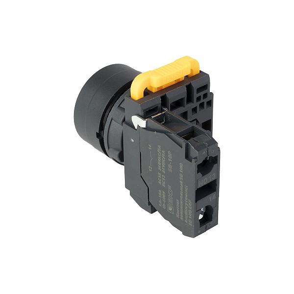 Кнопка SB-31 плоская с фиксацией 1NO белая IP65 EKF