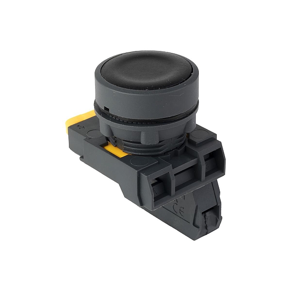 Кнопка SB-21 плоская без фиксации 1NO черная IP65 EKF