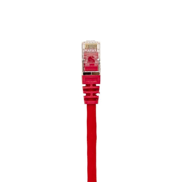 Патч-корд TERACOM CS Cat.6A экранированный S/FTP оболочка LSZH красный (0,5м)