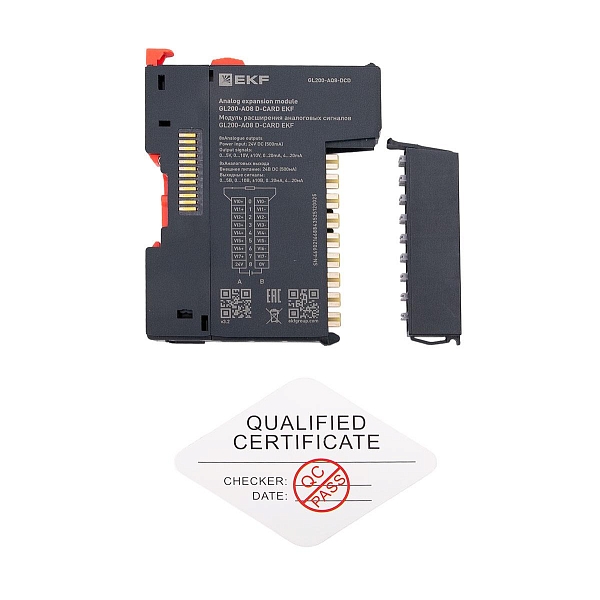 Модуль расширения аналоговых сигналов GL200-AO8 D-CARD EKF