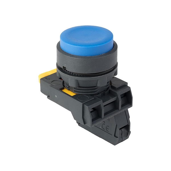 Кнопка выпирающая SB-25 без фиксации 1NС синяя IP65 EKF