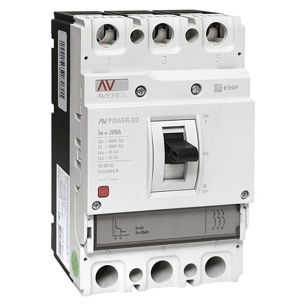 Выключатель автоматический в литом корпусе AV-POWER-2/3 200А 35кА TR EKF