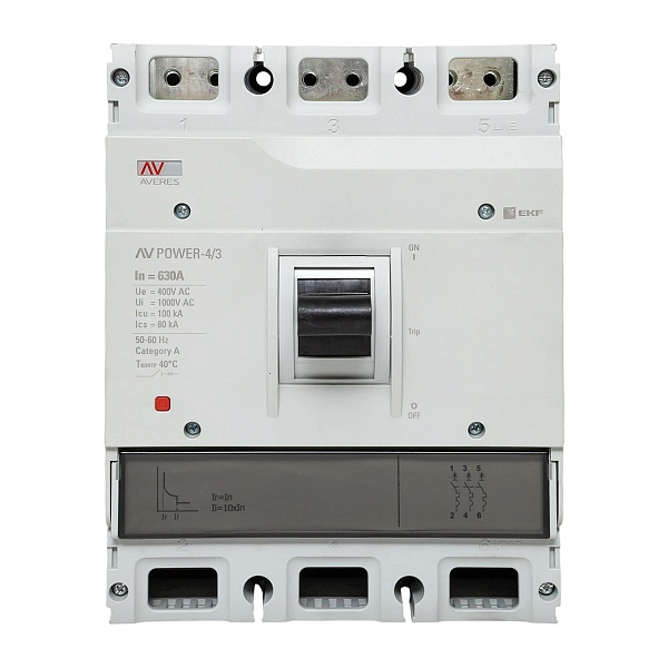 Выключатель автоматический в литом корпусе AV-POWER-4/3 630А 100кА TR EKF