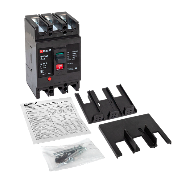 Выключатель автоматический в литом корпусе ProPact LS63 16А 3P 15кА EKF