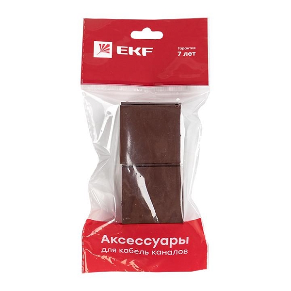Соединитель (40x25) (4 шт) темное дерево EKF-Plast 
