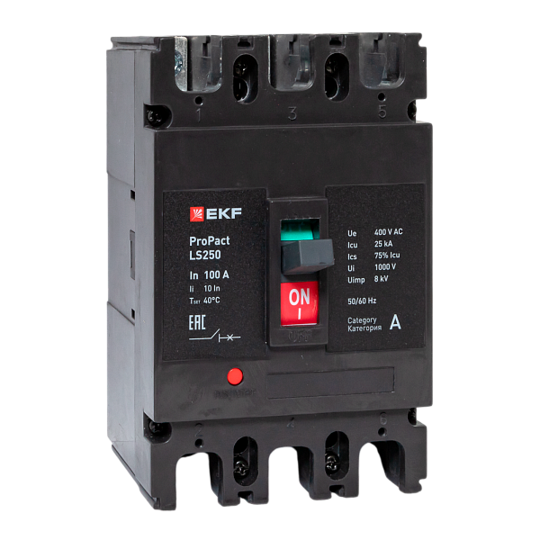 Выключатель автоматический в литом корпусе ProPact LS250 100А 3P 25кА EKF