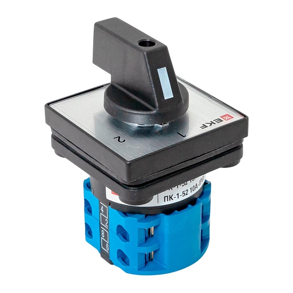 Переключатель кулачковый ПК-1-52 10А 2P «1-2» IP65 EKF