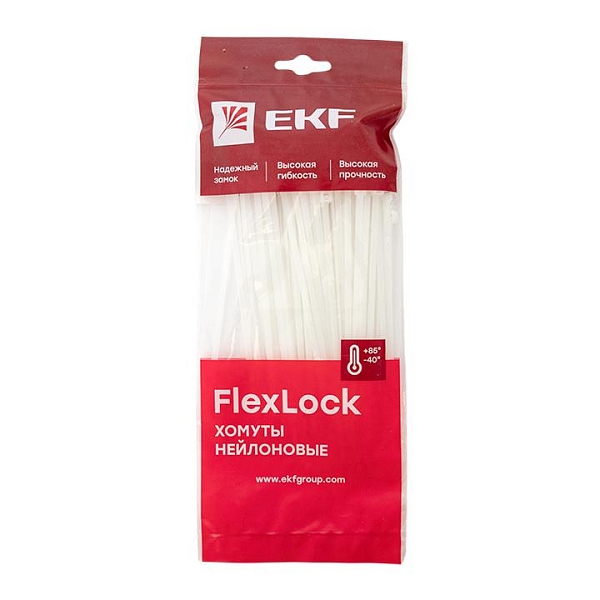 Хомут P6.6 стандартный (б), 3.6x150 (100шт) FlexLock EKF