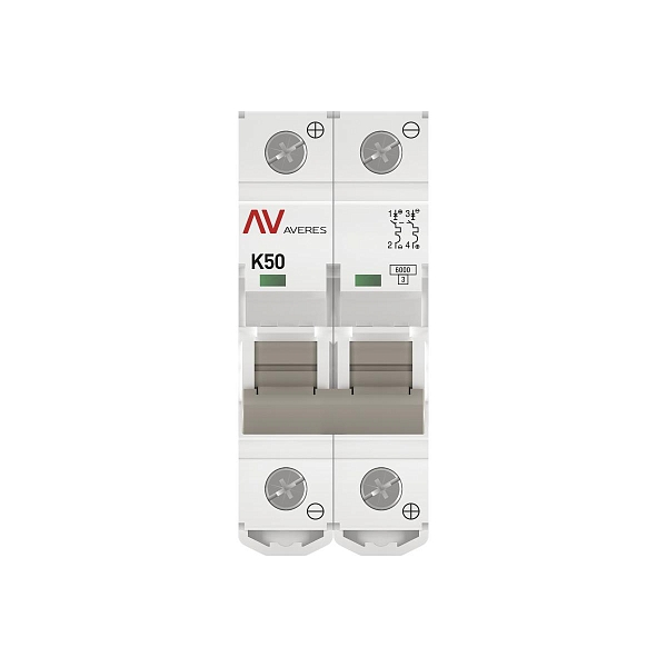 Выключатель автоматический AV-6 DC 2P 50A (K) 6kA EKF AVERES