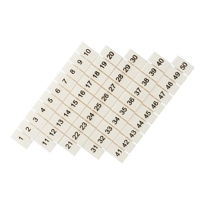 Маркеры для UT/ST/Push-in 4 с нумерацией 1-50 (100 шт.) EKF