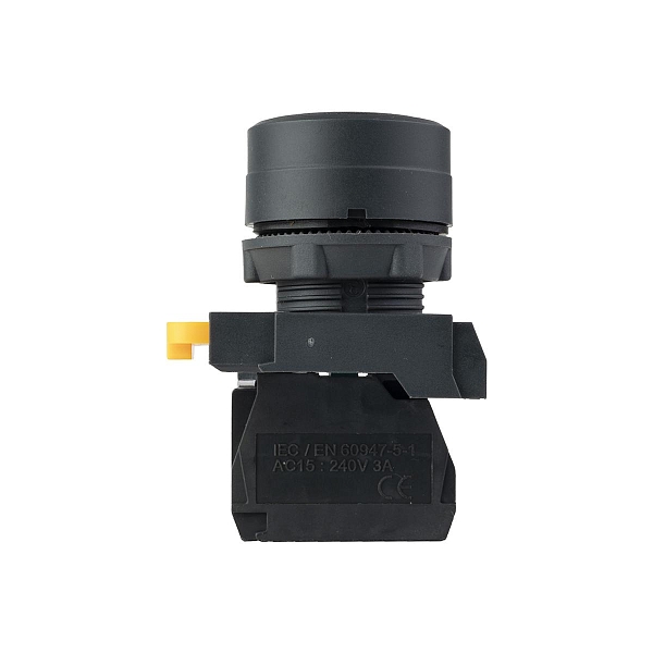 Кнопка SB-31 плоская с фиксацией 1NO черная IP65 EKF